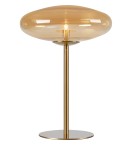 Scandinavian style table lamps - Markslojd LOCUS Table 1L Amber/Brass 108443 - product 1