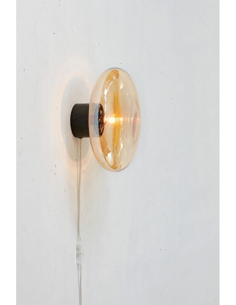 Scandinavian style wall lamps - Markslojd LOCUS Ceiling/Wall lamp 1L Amber/Black 108539 - product kolory-swiatla.pl 3