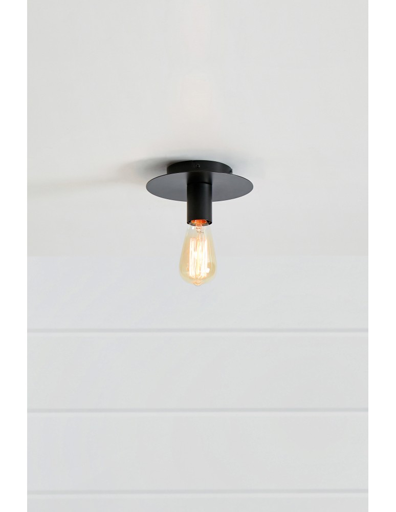 Single ceiling lamps - Markslojd PIATTO Ceiling 1L Matte Black 108540 - product kolory-swiatla.pl 2