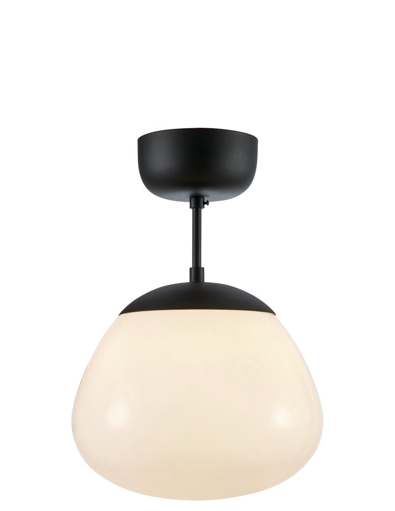 Scandinavian style ceiling lamps - Markslojd RISE Ceiling 1L White/Black 108543 - product kolory-swiatla.pl 1