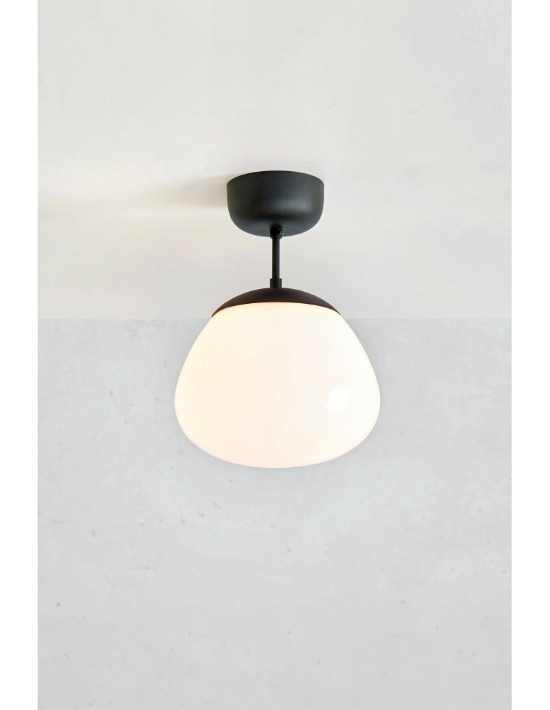 Scandinavian style ceiling lamps - Markslojd RISE Ceiling 1L White/Black 108543 - product kolory-swiatla.pl 2