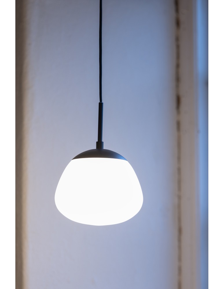 Scandinavian style pendant lamps - Markslojd RISE Pendant 1L White/Black Small 108547 - product kolory-swiatla.pl 3