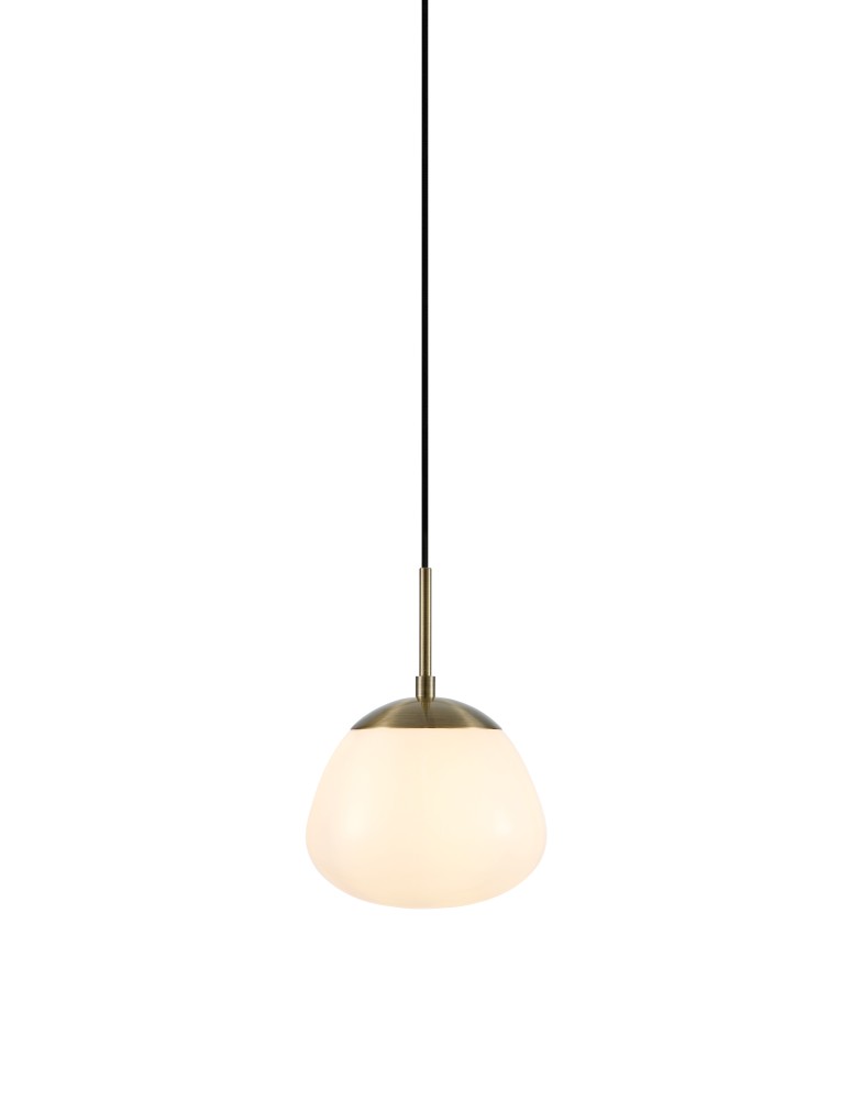 Scandinavian style pendant lamps - Markslojd RISE Pendant 1L White/Antique Small 108548 - product kolory-swiatla.pl 1
