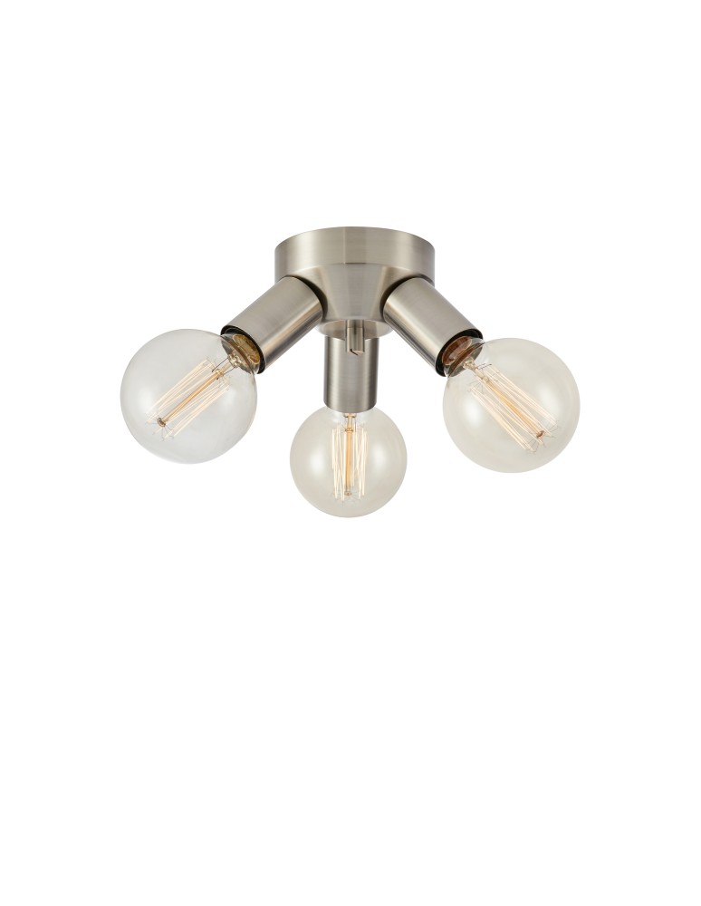 Scandinavian style ceiling lamps - Markslojd MAZZO Ceiling 3L Satin Nickel 108551 - product kolory-swiatla.pl 1