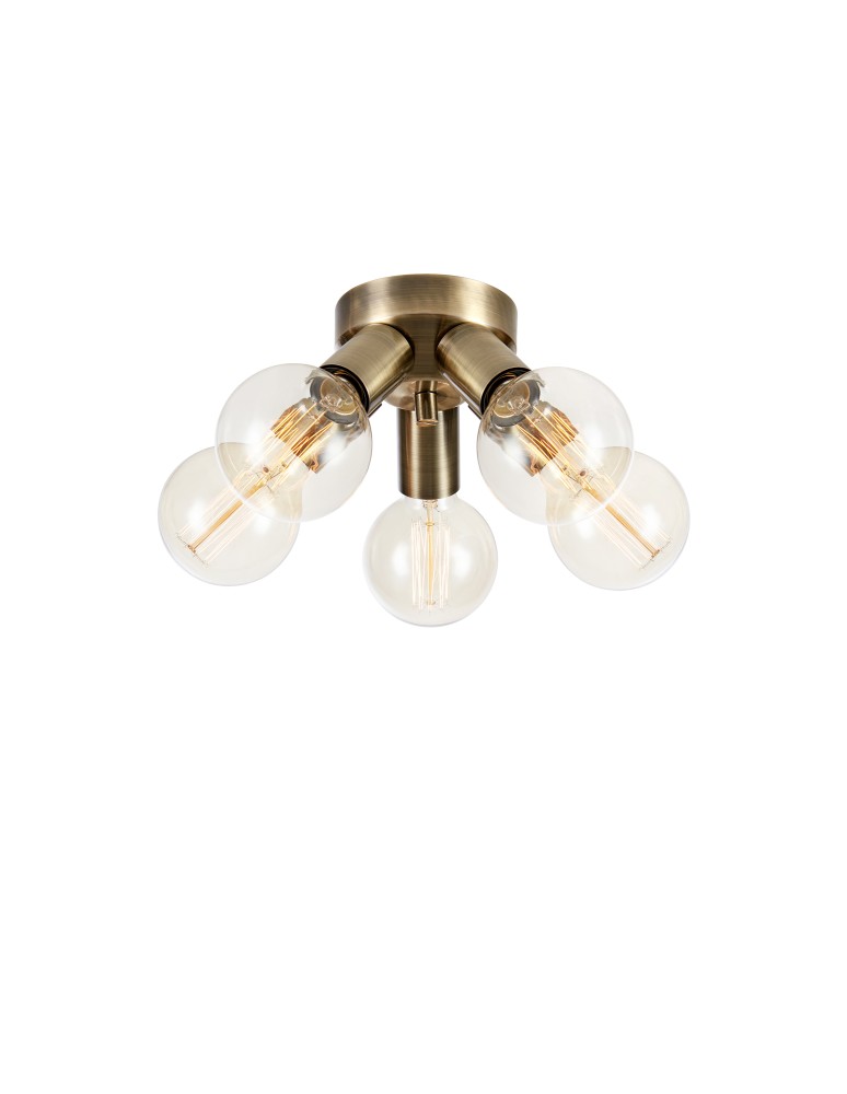 Scandinavian style ceiling lamps - Markslojd MAZZO Ceiling 5L Antique Brass 108553 - product kolory-swiatla.pl 1