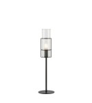 Scandinavian style table lamps - Markslojd TUBO Table 1L 50cm Black/Transparent 108555 - product 1