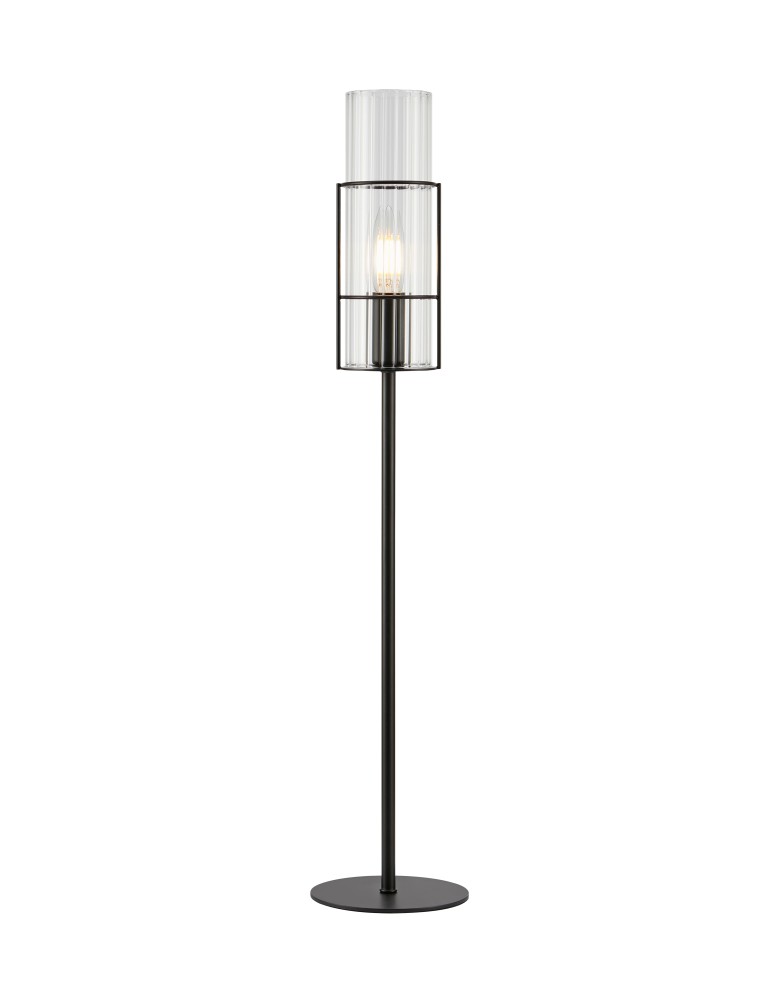 Scandinavian style table lamps - Markslojd TUBO Table 1L 65cm Black/Transparent 108556 - product kolory-swiatla.pl 1