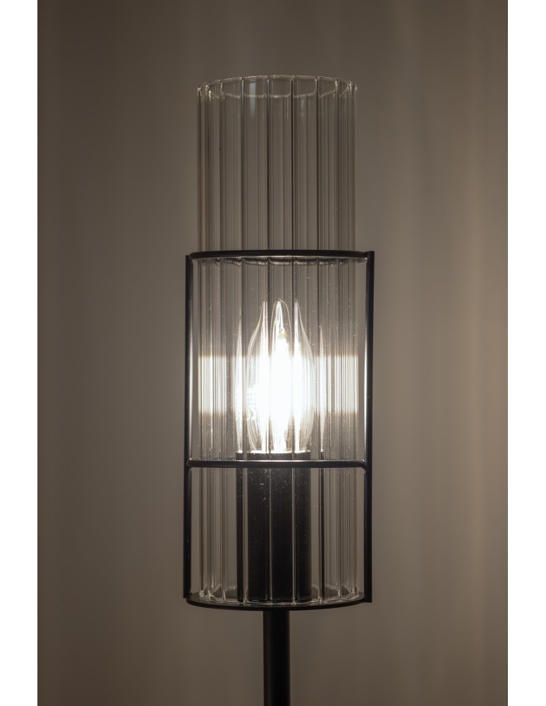 Scandinavian style table lamps - Markslojd TUBO Table 1L 65cm Black/Transparent 108556 - product kolory-swiatla.pl 3