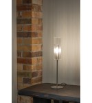 Scandinavian style table lamps - Markslojd TUBO Table 1L 50cm Satin Nickel/Transparent 108557 - product 2