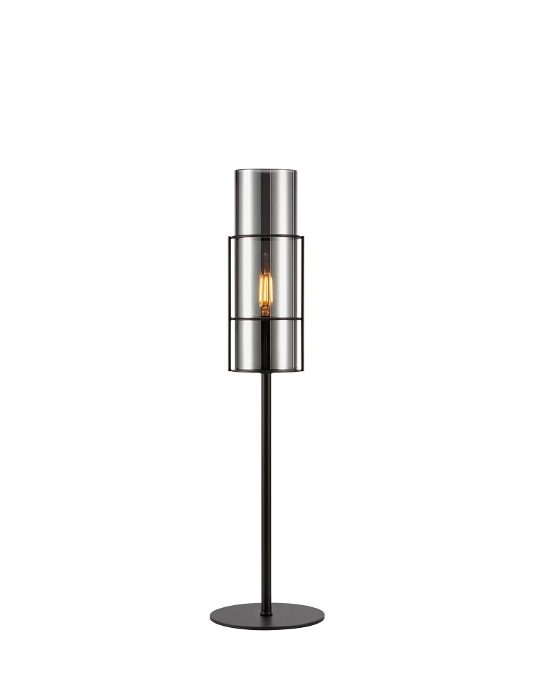 Scandinavian style table lamps - Markslojd TORCIA Table 1L 50cm Black/Smoky 108559 - product kolory-swiatla.pl 1