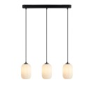 Pendant lamps on a strip - Markslojd CAVA Hanging 3L Line Black/White 108563 - product 1