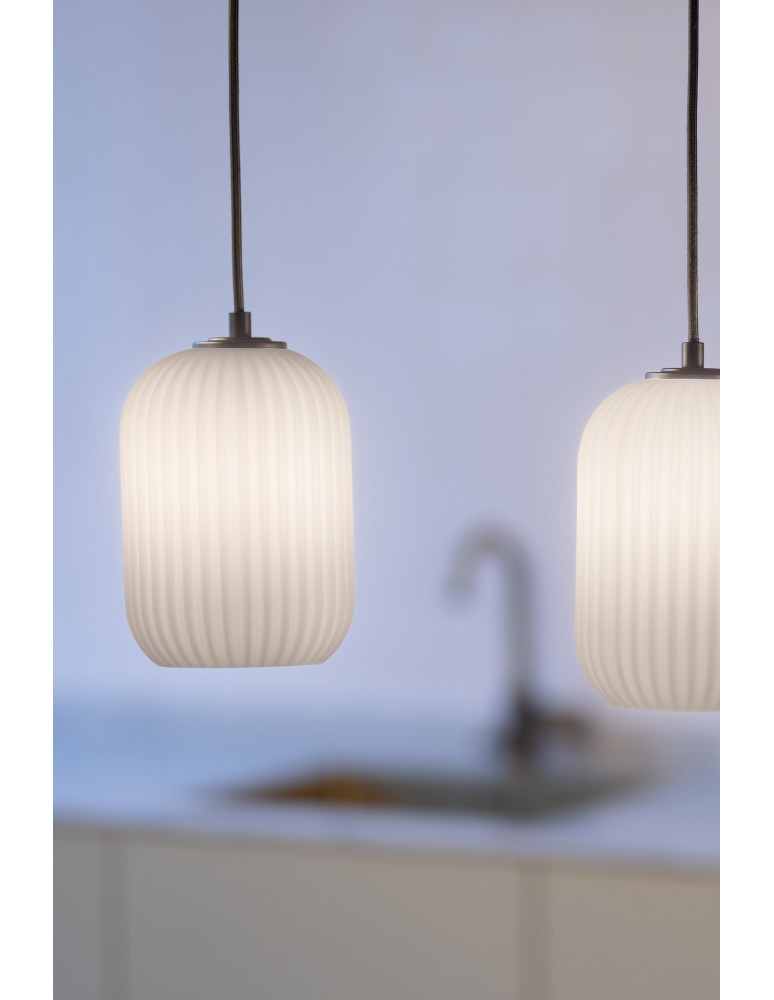 Pendant lamps on a strip - Markslojd CAVA Hanging 3L Line Black/White 108563 - product kolory-swiatla.pl 3