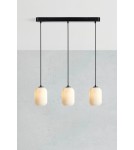 Pendant lamps on a strip - Markslojd CAVA Hanging 3L Line Black/White 108563 - product 4