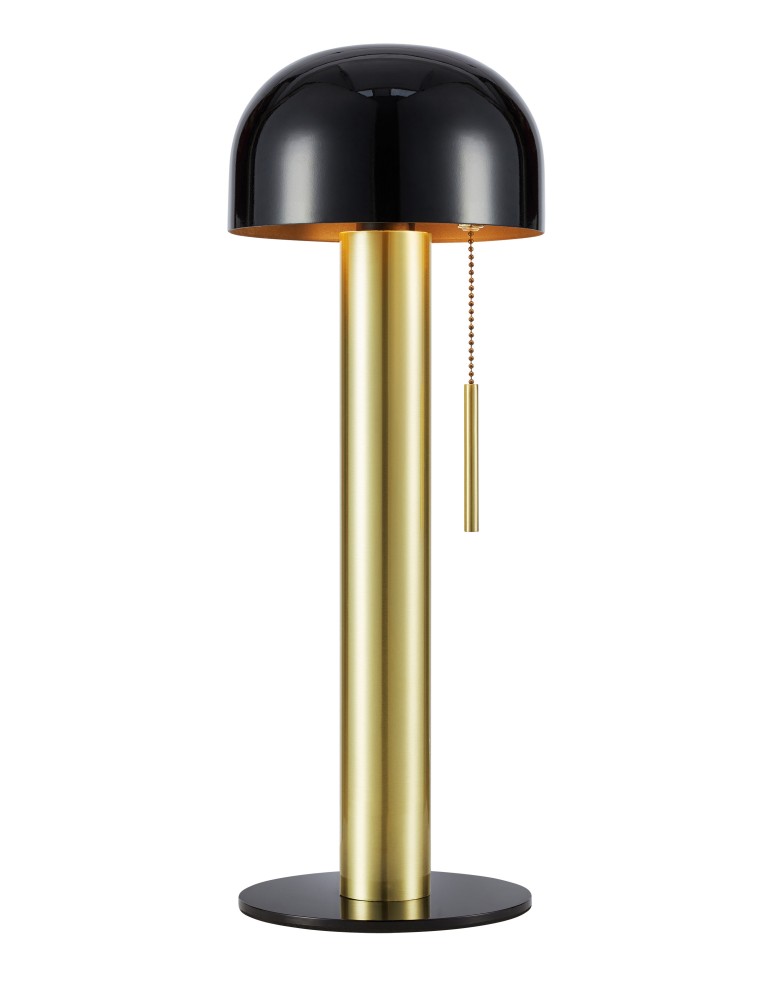Scandinavian style table lamps - Markslojd COSTA Table 1L Black/Brushed Brass 108576 - product kolory-swiatla.pl 1