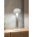 Scandinavian style table lamps - Markslojd COSTA Table 1L Satin Nickel/White 108577 - product 2