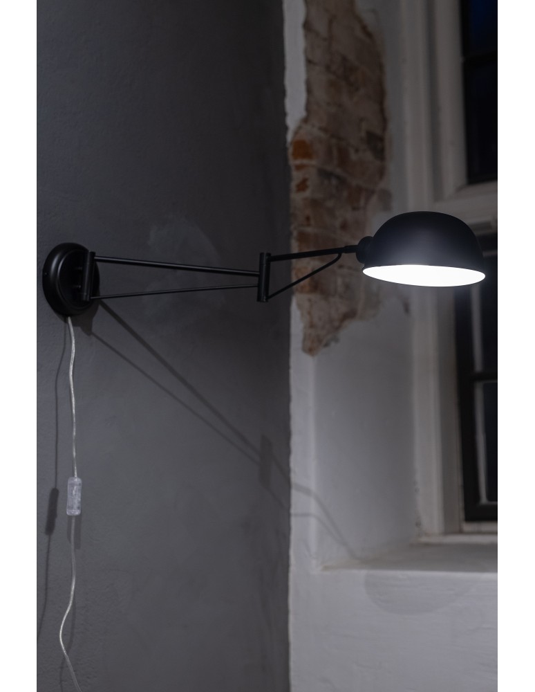 Cantilever wall lamps - Markslojd PORTLAND Wall mounted 1L Black 108587 - product kolory-swiatla.pl 2