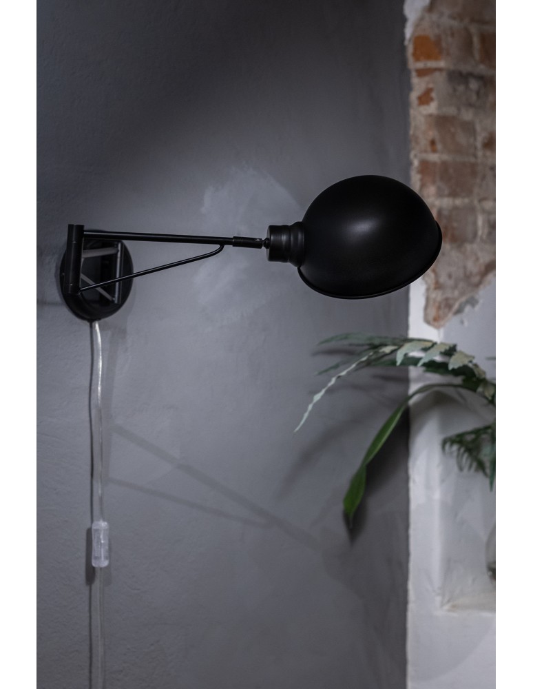 Cantilever wall lamps - Markslojd PORTLAND Wall mounted 1L Black 108587 - product kolory-swiatla.pl 3