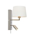 Wall lamps for bedrooms - Markslojd COMO Wall Mounted 2L Steel/White 108596 - product 1