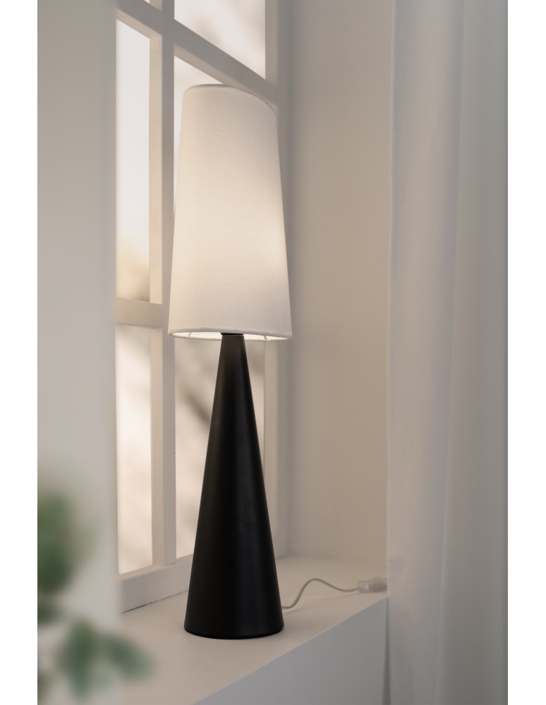Scandinavian style table lamps - Markslojd CONUS Table 1L Black/White Broken 108597 - product kolory-swiatla.pl 2