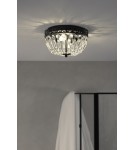 Ceiling lamps with crystals - Markslojd ETIENNE Ceiling 2L Black/MC IP21 108598 - product 2