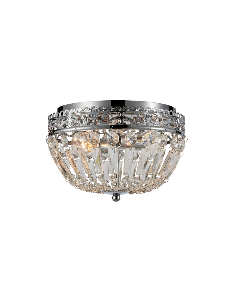 Ceiling lamps with crystals - Markslojd ETIENNE Ceiling 2L IP21 Chrome/MC 108599 - product kolory-swiatla.pl 1
