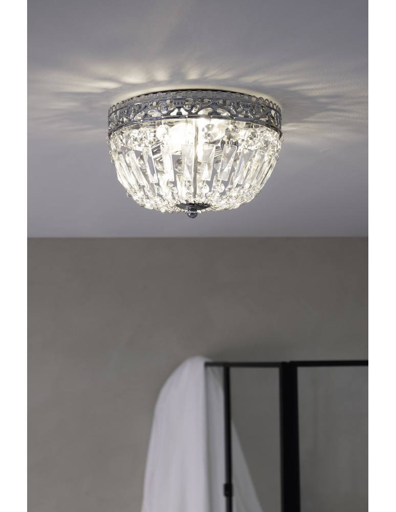 Ceiling lamps with crystals - Markslojd ETIENNE Ceiling 2L IP21 Chrome/MC 108599 - product kolory-swiatla.pl 3