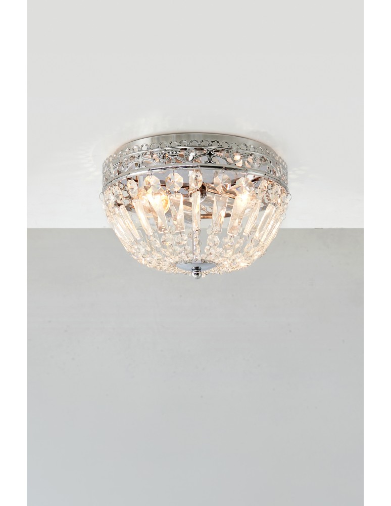 Ceiling lamps with crystals - Markslojd ETIENNE Ceiling 2L IP21 Chrome/MC 108599 - product kolory-swiatla.pl 4