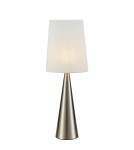 Scandinavian style table lamps - Markslojd CONUS Table 1L Satin Nickel/Broken White 108624 - product 1