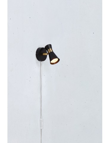 Markslojd FOLIE Wall Mount 1L Black/Antique Brass 108625 - product 2