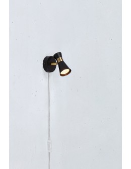 Markslojd FOLIE Wall Mount 1L Black/Antique Brass 108625 - product 2