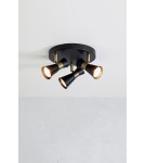 Adjustable ceiling lamps - spots - Markslojd FOLIE Ceiling Round 3L Black/Antique Brass 108626 - product 2