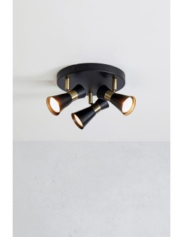 Markslojd FOLIE Sufitowa Okrągła 3L Czarny/Mosiądz Antyczny 108626 - produkt 2