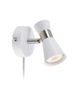 Markslojd FOLIE Wall Mounted 1L White/Satin Nickel 108627
