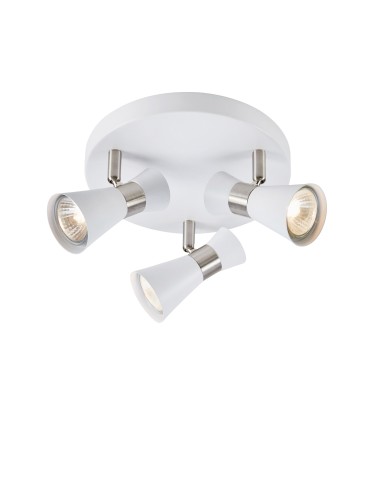 Markslojd FOLIE Ceiling Round 3L White/Satin Nickel 108628