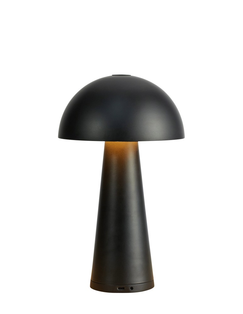 Portable garden lamps - Markslojd FUNGI Rechargeable/Rechargeable Table Black Matte IP44 108655 - product kolory-swiatla.pl 1