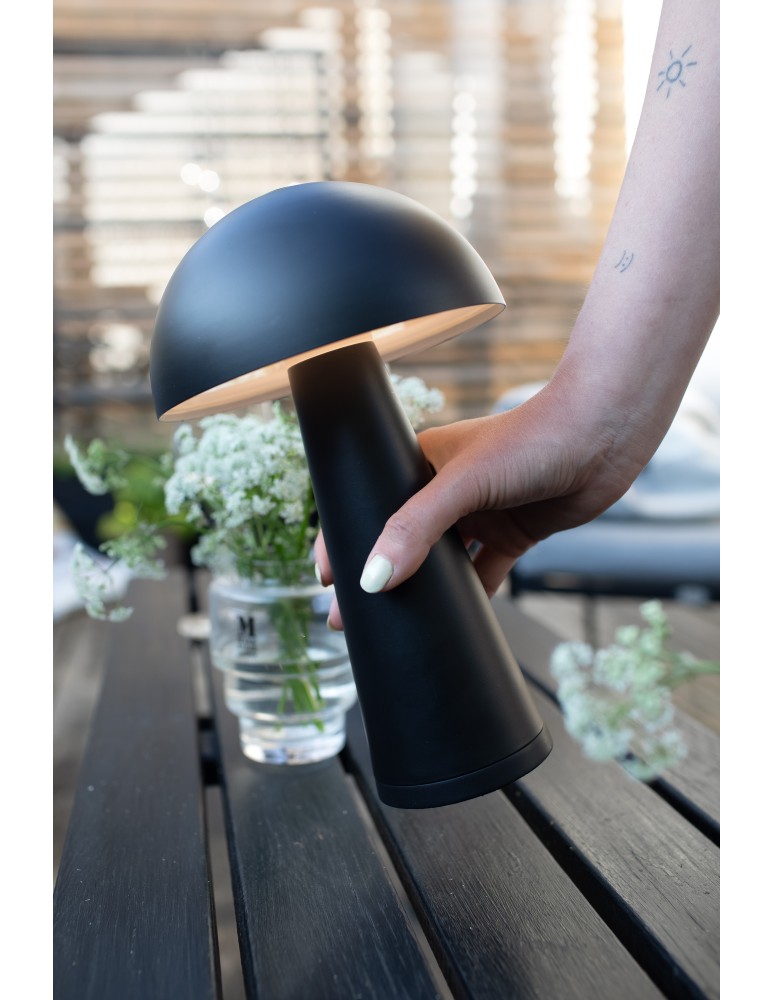 Portable garden lamps - Markslojd FUNGI Rechargeable/Rechargeable Table Black Matte IP44 108655 - product kolory-swiatla.pl 3