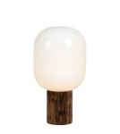 Scandinavian style table lamps - Markslojd SKENE Table 1L White/Fired Wood 108663 - product 1