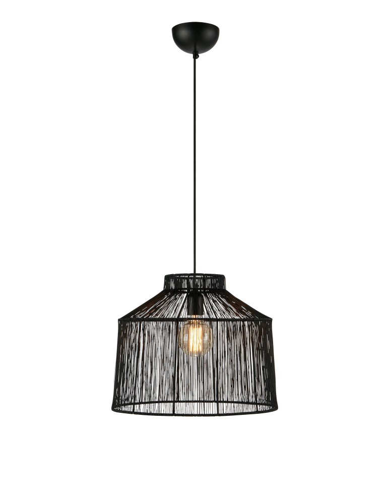 Boho pendant lamps - Markslojd CAPANNA Pendant 1L Matte Black 108668 - product kolory-swiatla.pl 1