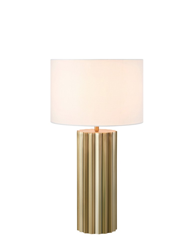 Scandinavian style table lamps - Markslojd HASHIRA Table 1L Antique Brass/Broken White 108669 - product kolory-swiatla.pl 1