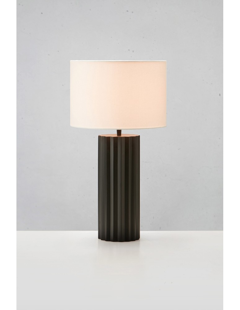 Scandinavian style table lamps - Markslojd HASHIRA Table 1L Black/White Broken 108670 - product kolory-swiatla.pl 1