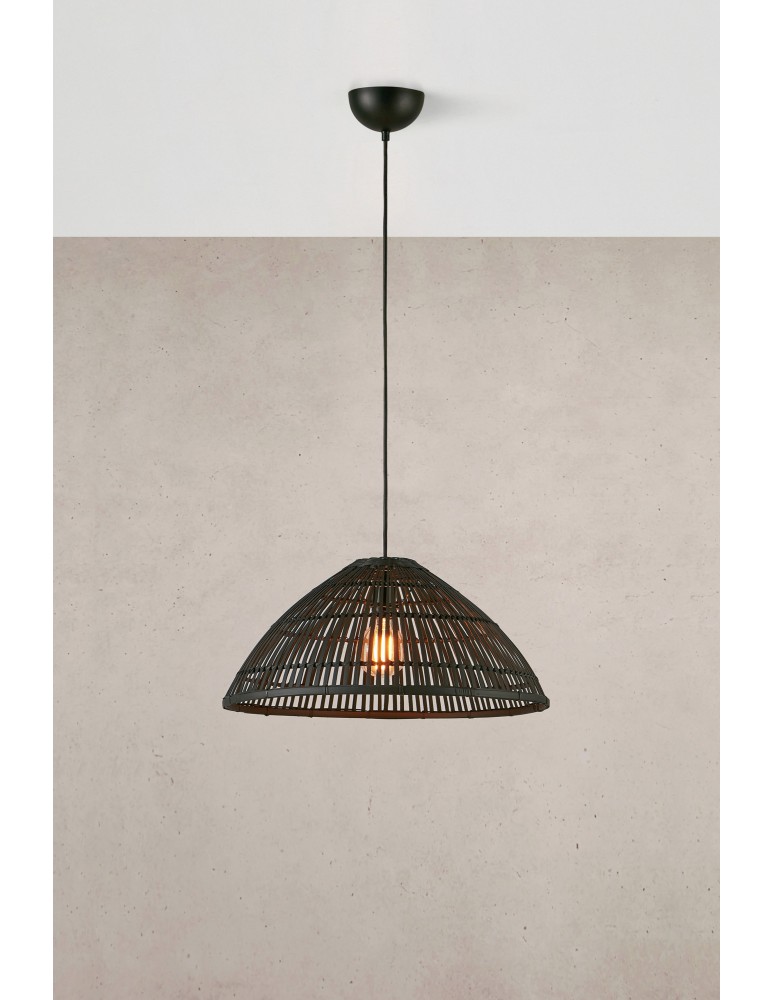 Boho pendant lamps - Markslojd CAPELLO Pendant 1L Matte Black 108674 - product kolory-swiatla.pl 2