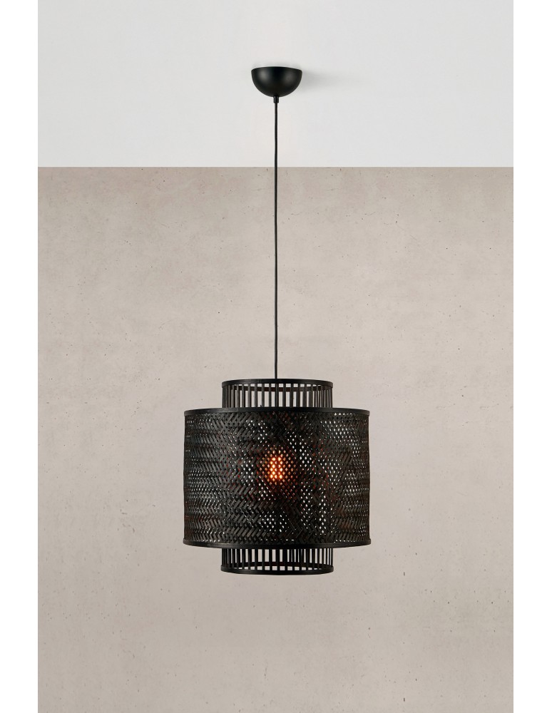 Boho pendant lamps - Markslojd STRATI Pendant 1L Matte Black 108676 - product kolory-swiatla.pl 2