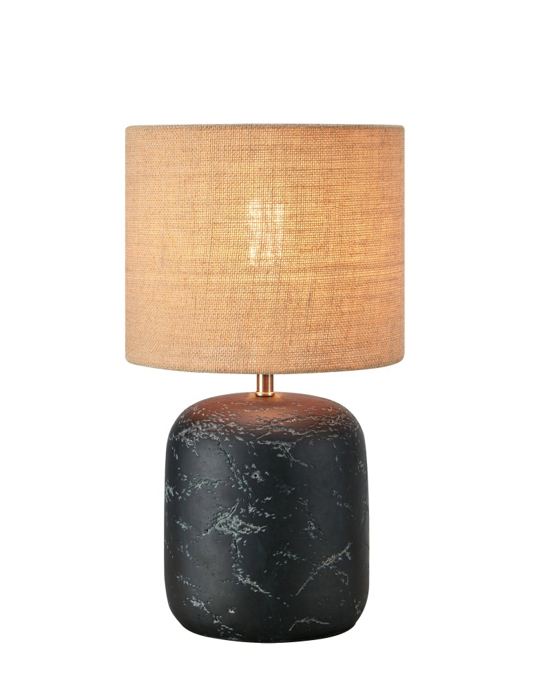 Scandinavian style table lamps - Markslojd MONTAGNA Table 1L 45cm Black/Natural 108684 - product kolory-swiatla.pl 1