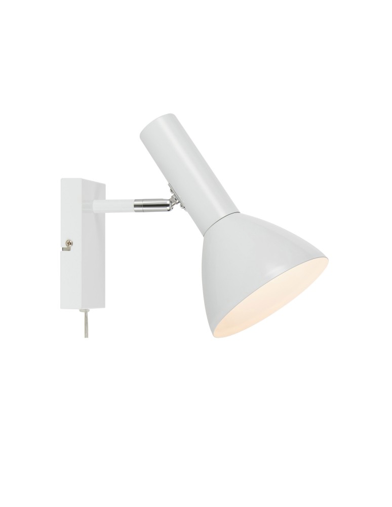 Scandinavian style wall lamps - Markslojd METRO Wall Mount 1L Shiny White 108689 - product kolory-swiatla.pl 1