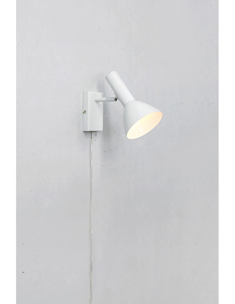 Scandinavian style wall lamps - Markslojd METRO Wall Mount 1L Shiny White 108689 - product kolory-swiatla.pl 2