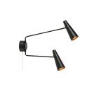 Cantilever wall lamps - Markslojd PEAK Wall Mounted 2L Black 108690 - product 1