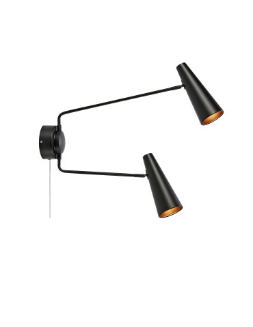 Markslojd PEAK Wall Mounted 2L Black 108690