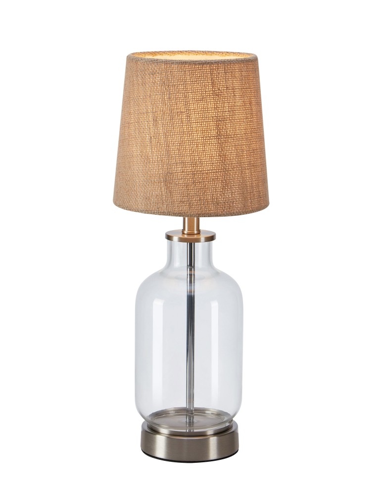 Scandinavian style table lamps - Markslojd COSTERO Table 1L 43cm Transparent/Natural 108693 - product kolory-swiatla.pl 1