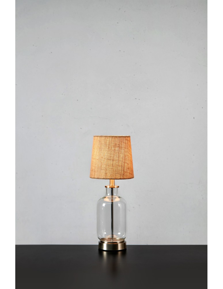 Scandinavian style table lamps - Markslojd COSTERO Table 1L 43cm Transparent/Natural 108693 - product kolory-swiatla.pl 2