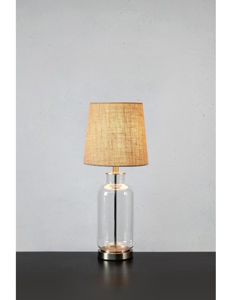 Scandinavian style table lamps - Markslojd COSTERO Table 1L 61.5cm Transparent/Natural 108694 - product kolory-swiatla.pl 2